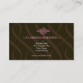 311甘美なピンク及びチョコレート 名刺 (裏面)