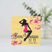 311盆航海シルエット航海のテーマピンク 招待状 (スタンド正面)