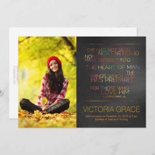 311目は卒業の発表を見ませんでした 案内状 (正面/裏面)