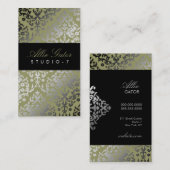 311眩ますダマスク織のわに 名刺 (正面/裏面)