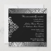 311眩ますダマスク織の灰色 招待状 (裏面)