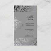 311眩ますダマスク織の銀製の平野の背部 名刺 (裏面)