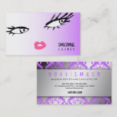 311破壊的な鞭のダマスク織の紫色の貫入 名刺 (正面/裏面)