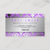 311破壊的な鞭のダマスク織の紫色の貫入 名刺 (裏面)