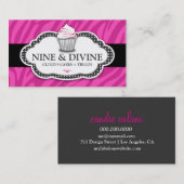 311神のピンクのシマウマは縞で飾ります 名刺 (正面/裏面)