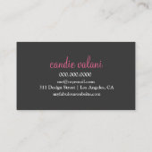 311神の灰色白のダマスク織のカップケーキ 名刺 (裏面)