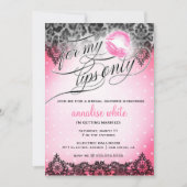 311私の唇のバチェロレッテのシャワーだけのために 招待状 (正面)