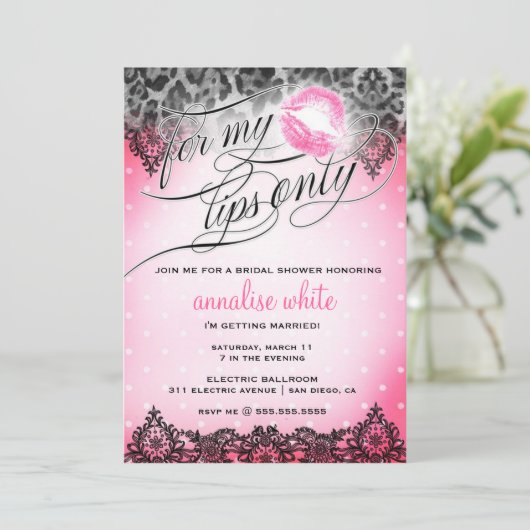 311私の唇のバチェロレッテのシャワーだけのために 招待状 (スタンド正面)