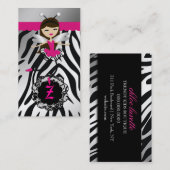 311粋で小さいダンサーの垂直カード 名刺 (正面/裏面)