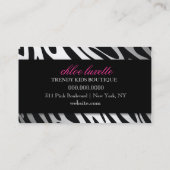 311粋で小さいダンサーの垂直カード 名刺 (裏面)