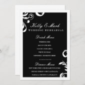 311粋な渦巻の夕食/飲み物メニュー黒 メニュー (正面/裏面)