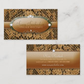 311粋なSnakeskin -金ゴールド及び緑 名刺 (正面/裏面)