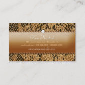 311粋なSnakeskin -金ゴールド及び緑 名刺 (裏面)