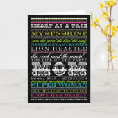 311素晴らしいママキャラクタートレイトマザーズデイカード カード (黄色い花)