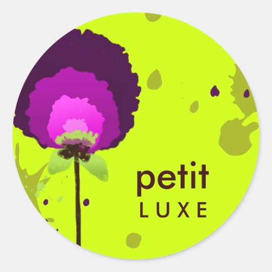 311紫魅力的ネオングリーン ラウンドシール (正面)