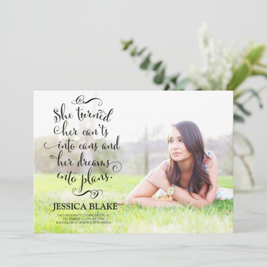 311缶の夢の卒業に彼女のCan'tsを回しました 案内状 (スタンド正面)