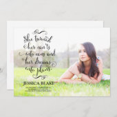 311缶の夢の卒業に彼女のCan'tsを回しました 案内状 (正面/裏面)