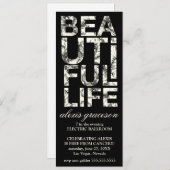 311美しい生命ハイビスカスのタイポグラフィ 招待状 (正面/裏面)