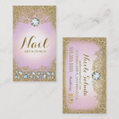 311薄紫のダイヤモンドのヴィンテージの魅力的な金ゴールドのグリッター 名刺 (正面/裏面)