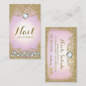 311薄紫のダイヤモンドのヴィンテージの魅力的な金ゴールドのグリッター 名刺 (正面/裏面)