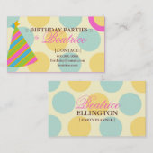 311誕生日のパーティーのプランナーのピンク 名刺 (正面/裏面)