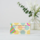 311誕生日のパーティーのプランナーのピンク 名刺 (スタンド正面)