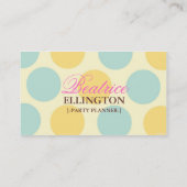 311誕生日のパーティーのプランナーのピンク 名刺 (裏面)