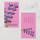 311豊かなラベンダー|のピンク 名刺 (正面/裏面)