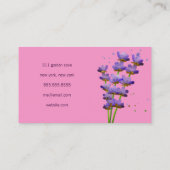 311豊かなラベンダー|のピンク 名刺 (裏面)