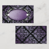 311豪華な紫色のダマスク名座席表 プレイスカード (正面/裏面)