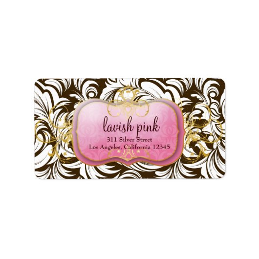 311豪華ピンクブラウンラベル ラベル (正面)