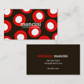 311赤いレトロの点 名刺 (正面/裏面)