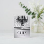 311輝きのブティックのヒョウのダイヤモンドののどの銀 名刺 (スタンド正面)