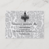 311輝きのブティックのヒョウのダイヤモンドののどの銀 名刺 (裏面)