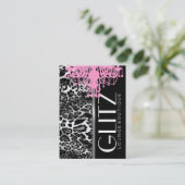 311輝きのブティックのピンクのシャンデリアのヒョウ 名刺 (スタンド正面)