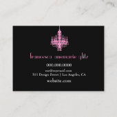 311輝きのブティックのピンクのシャンデリアのヒョウ 名刺 (裏面)