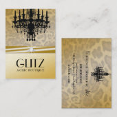 311輝きのブティック-金ヒョウのダイヤモンド 名刺 (正面/裏面)