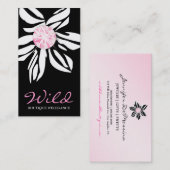 311野生のシマウマの花のピンクのダイヤモンドB 名刺 (正面/裏面)