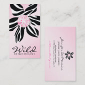 311野生のシマウマの花|のピンクのダイヤモンド 名刺 (正面/裏面)