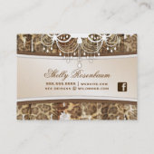 311野生の木製のヒョウのプリントのシャンデリア 名刺 (裏面)