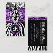 311野生の組合せnのマッチの紫色 名刺 (正面/裏面)