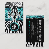 311野生の組合せnのマッチの青緑 名刺 (正面/裏面)