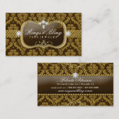 311金きらきら光るなダマスク織 名刺 (正面/裏面)