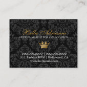 311金ゴールドのシマウマの魅力的で熱狂するなピンクの金ゴールド 名刺 (裏面)