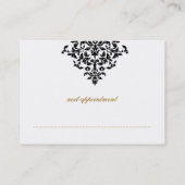 311金ゴールドの送風ダマスク織のぽっちゃりしたカード 予約カード (裏面)