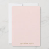 311金ゴールドグリッターモノグラムベビーシャワー 招待状 (裏面)