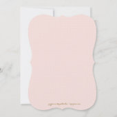 311金ゴールドグリッターモノグラム誕生日招待状 招待状 (裏面)