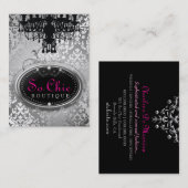 311金属そうシックなブティックの銀 名刺 (正面/裏面)