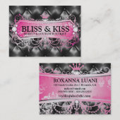 311金属ピンクの至福の黒の房 名刺 (正面/裏面)