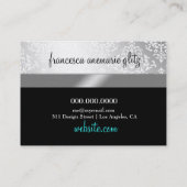 311金属派手でシックなブティックのターコイズ 名刺 (裏面)